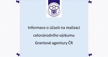 Informace o účasti na probíhajícím výzkumu